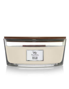 WoodWick White Teak Ellipse Candle