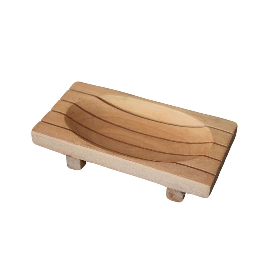 Scents & Soaps Soap Dish Wood Grid