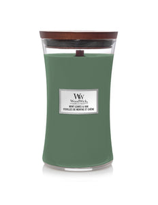 WoodWick Mint Leaves & Oak Large Candle