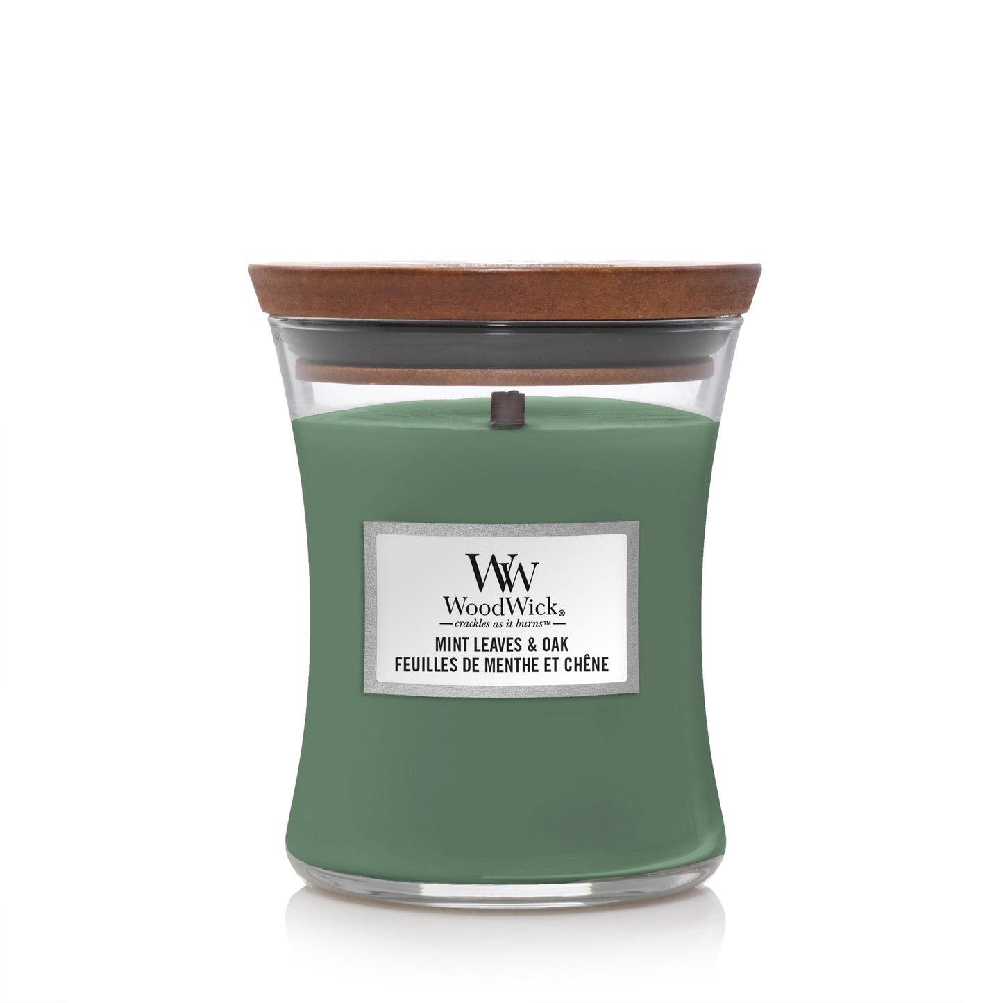 WoodWick Mint Leaves & Oak Medium Candle