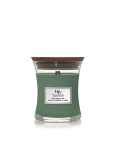 WoodWick Mint Leaves & Oak Mini Candle