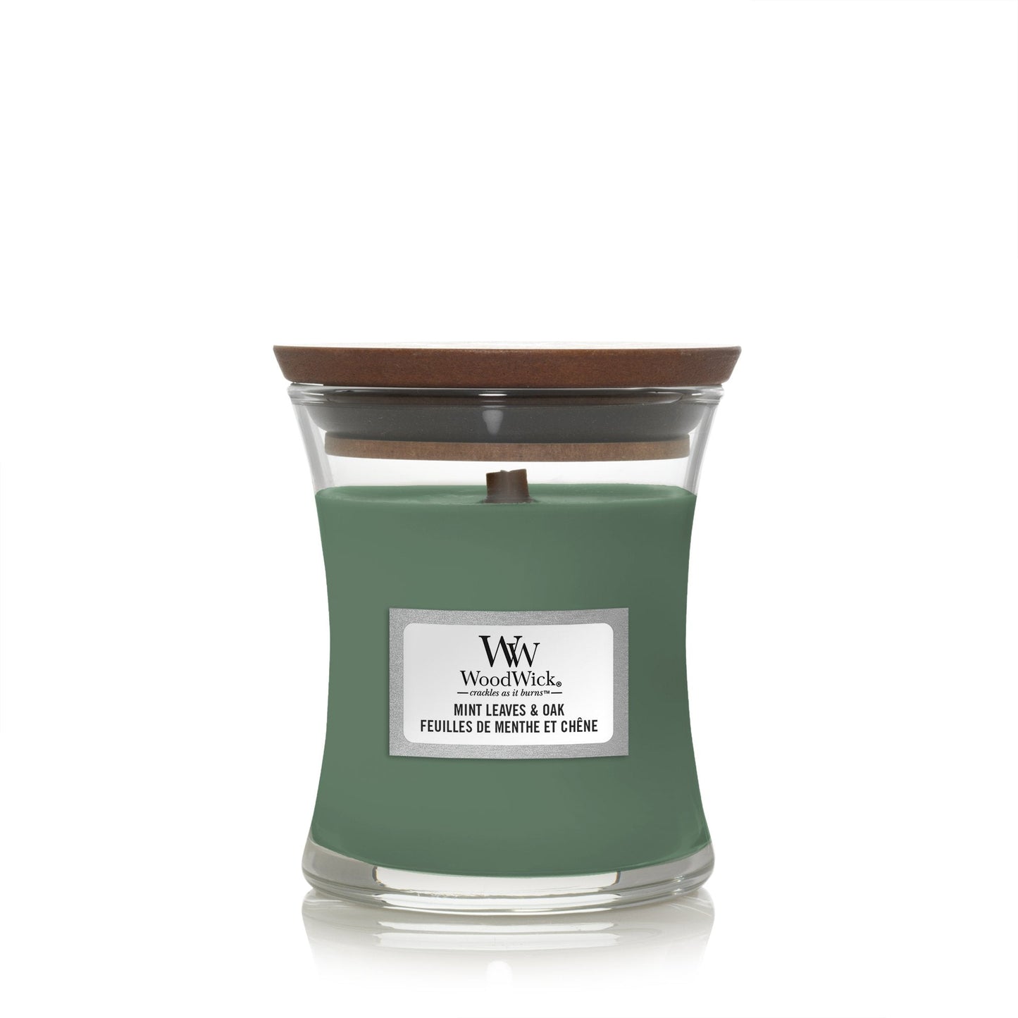 WoodWick Mint Leaves & Oak Mini Candle