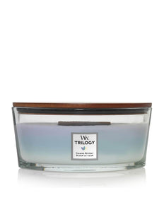 WoodWick Trilogy Calming Retreat Ellipse Candle bestellen