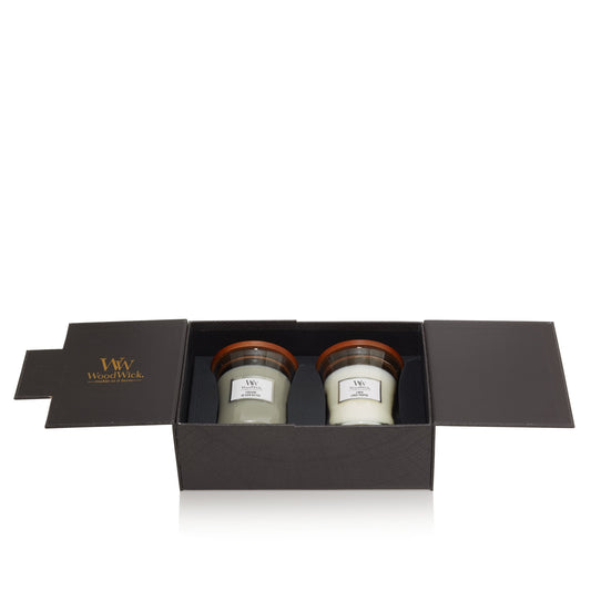 WoodWick 2 Medium Candles Deluxe Gift Set