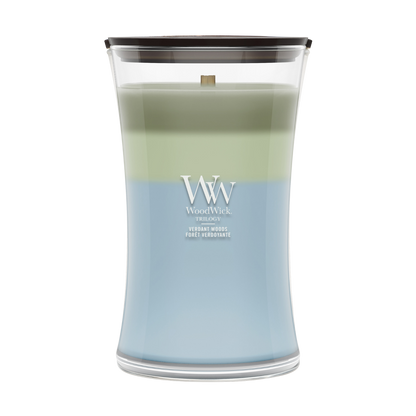 WoodWick Verdant Woods Large Trilogy Candle