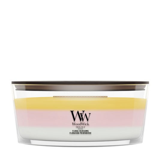 WoodWick Floral Blossoms Ellipse Trilogy Candle