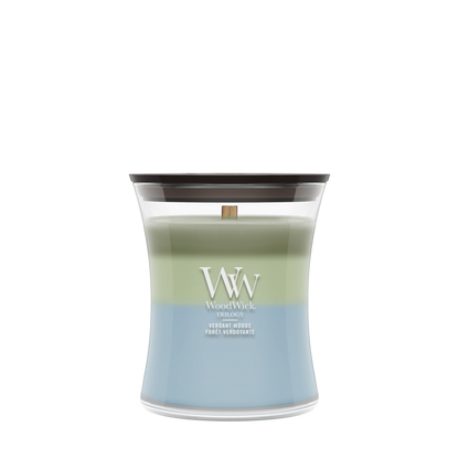 WoodWick Verdant Woods Medium Trilogy Candle