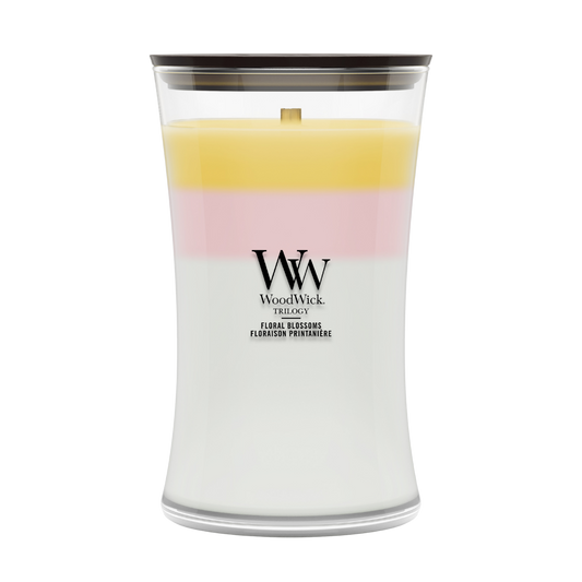 WoodWick Floral Blossoms Large Trilogy Candle