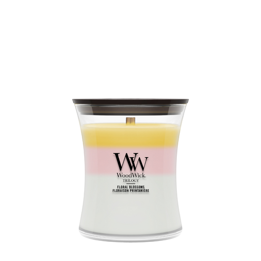 WoodWick Floral Blossoms Medium Trilogy Candle