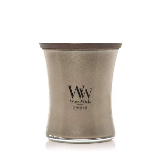 WoodWick Precious Metals Cypress Ore Medium Candle