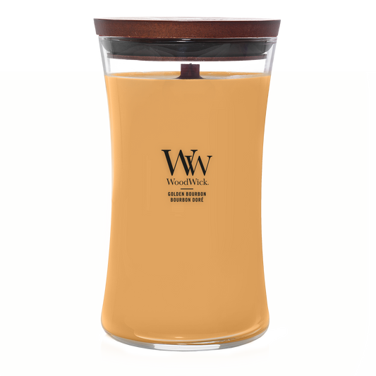 WoodWick Golden Bourbon Large Candle - Yankee Candle & WoodWick