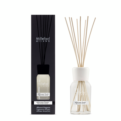 Millefiori Milano Reed Diffuser 250 ml White Paper Flowers - Yankee Candle & WoodWick