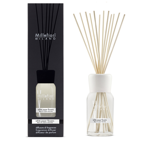 Millefiori Milano Reed Diffuser 500 ml White Paper Flowers - Yankee Candle & WoodWick
