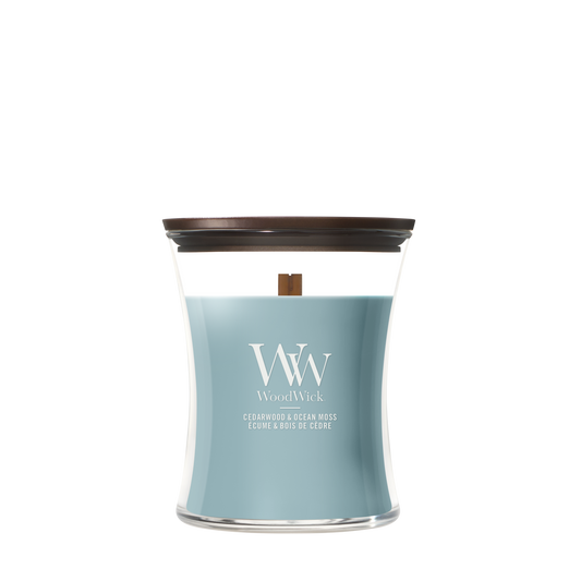 WoodWick Cedarwood & Ocean Moss Medium Candle
