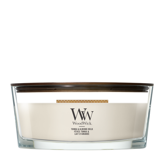 WoodWick Tonka & Almond Milk Ellipse Candle