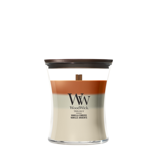 WoodWick Vanilla Embers Medium Trilogy Candle