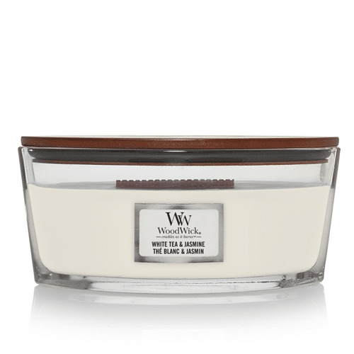 WoodWick White Tea & Jasmine Ellipse Candle