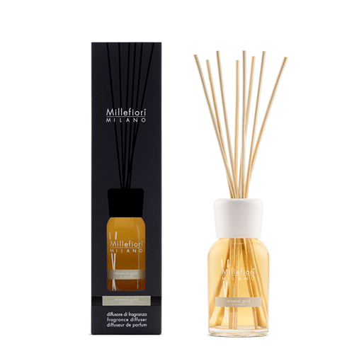 Millefiori Milano Reed Diffuser 250 ml Mineral Gold - Yankee Candle & WoodWick