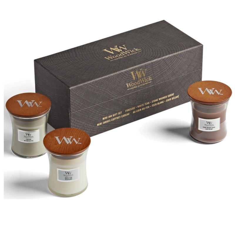 WoodWick Deluxe Gift Set 3 Mini Candles Woody bestellen