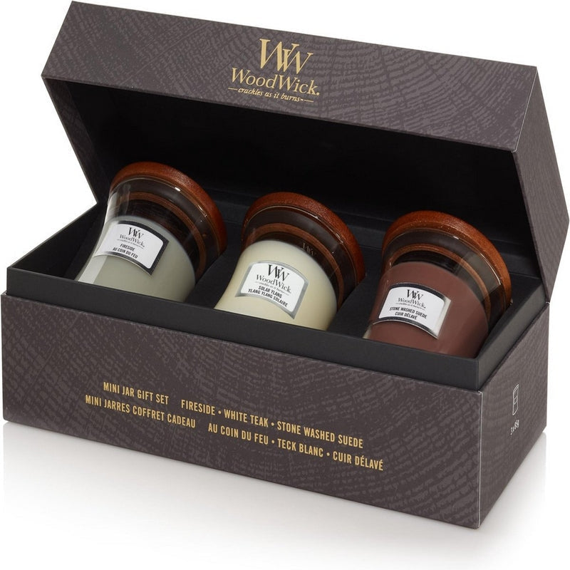 WoodWick Deluxe Gift Set 3 Mini Candles Woody bestellen