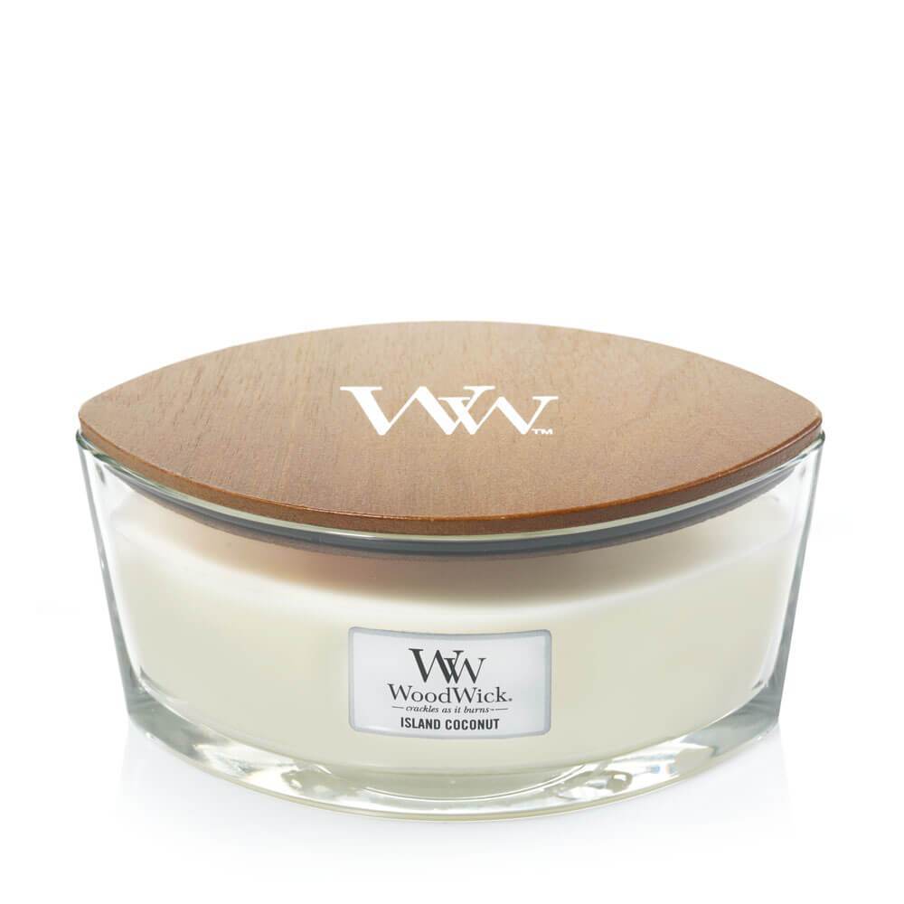 WoodWick Island Coconut Ellipse Candle