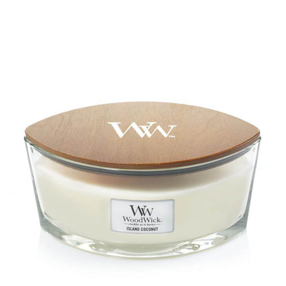 WoodWick Island Coconut Ellipse Candle