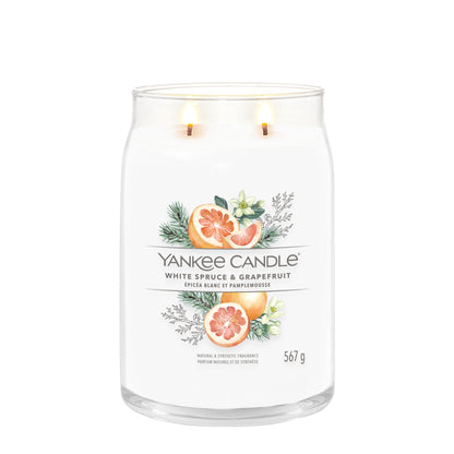 Yankee Candle White Spruce & Grapefruit Large Jar